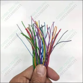 50grm Multiple Size Flexible Wires Jumper Wire Solder Able Wires Different Colors Mix Length Used In Pakistan