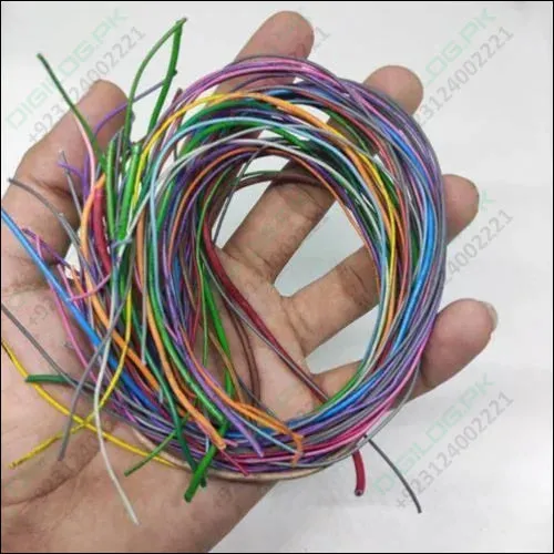 50grm Multiple Size Flexible Wires Jumper Wire Solder Able Wires Different Colors Mix Length Used In Pakistan