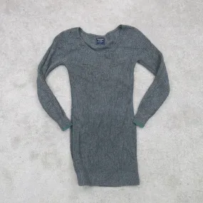 Abercrombie & Fitch Women Sweater Dress Knit Long Sleeve Heather Black SZ Small