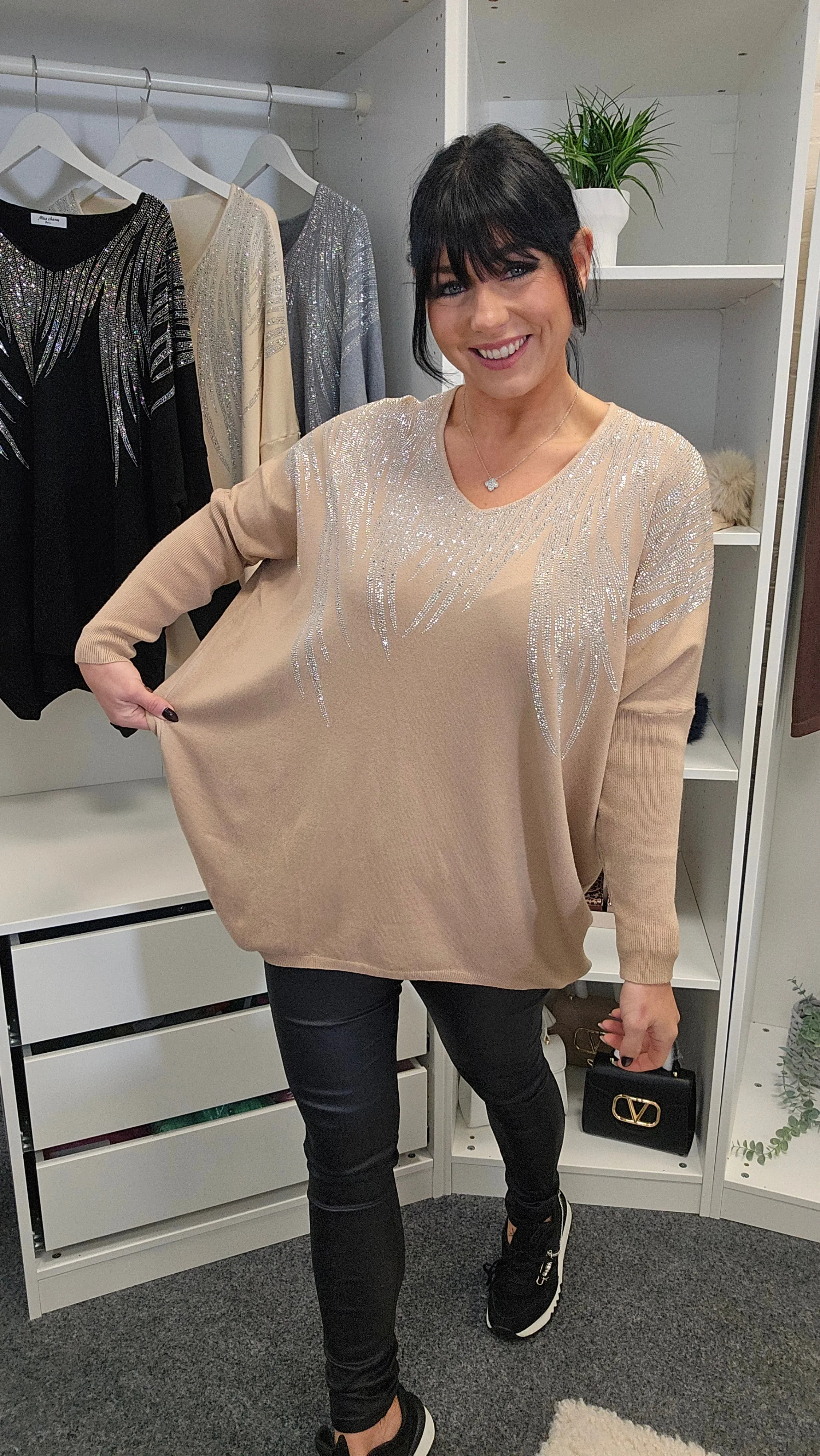 Abigail Crystal Jumper - Choose your Colour)