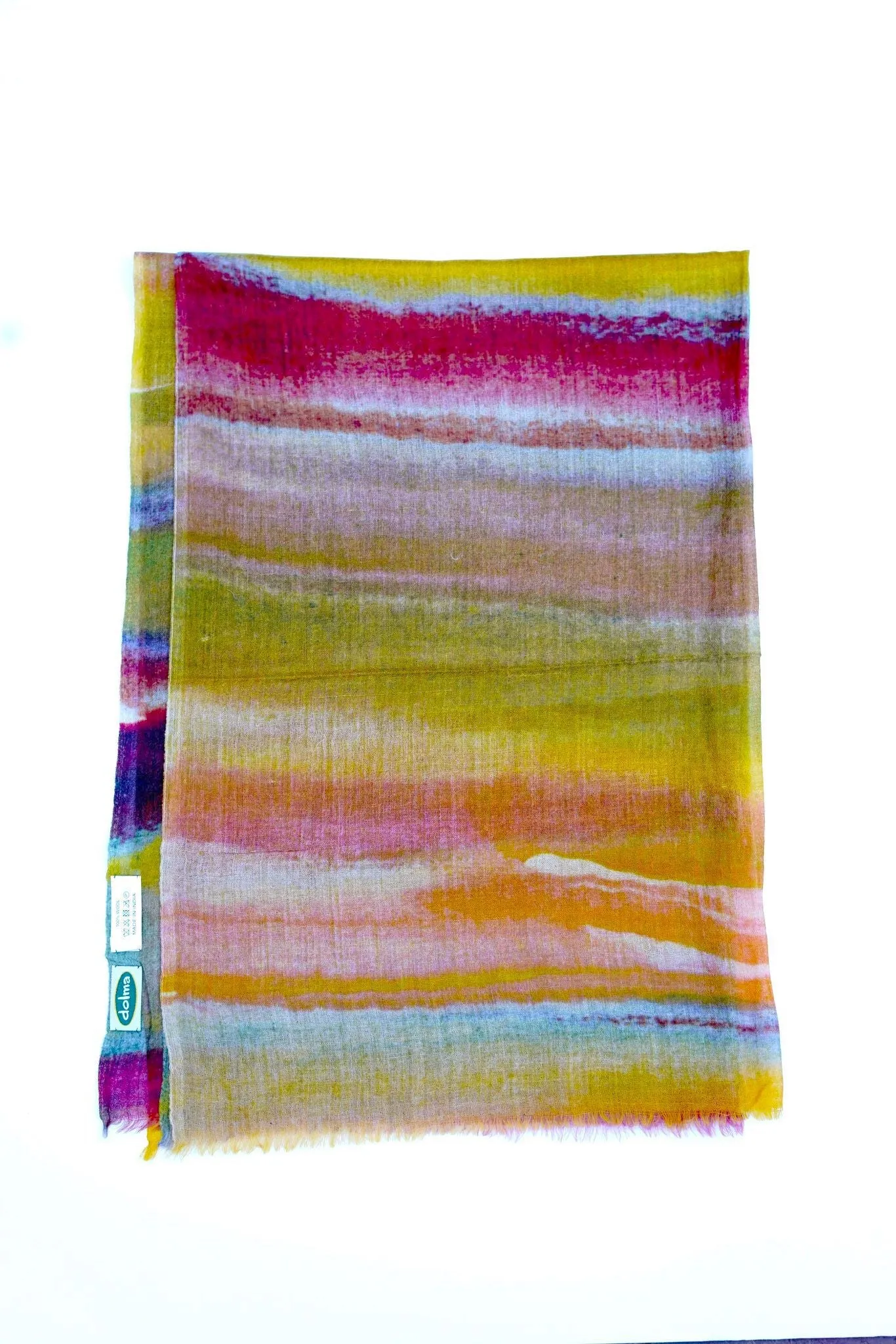 Abstract Light Weight Wool Scarf/Wrap Multi