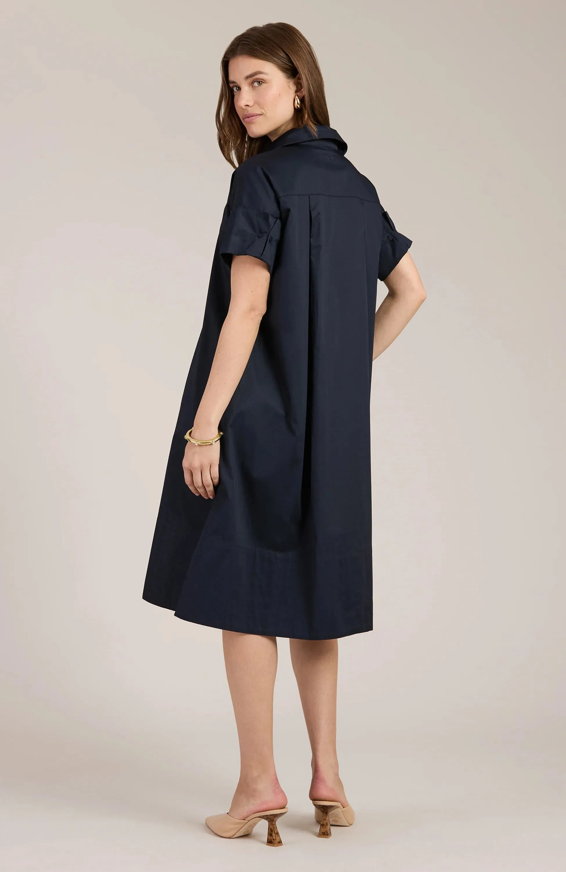 Addie Shirt Dress (Navy)