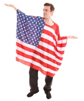 Adult Men's USA Flag Tunic Sports Costume | Patriotic Multi Color Cosplay Costume