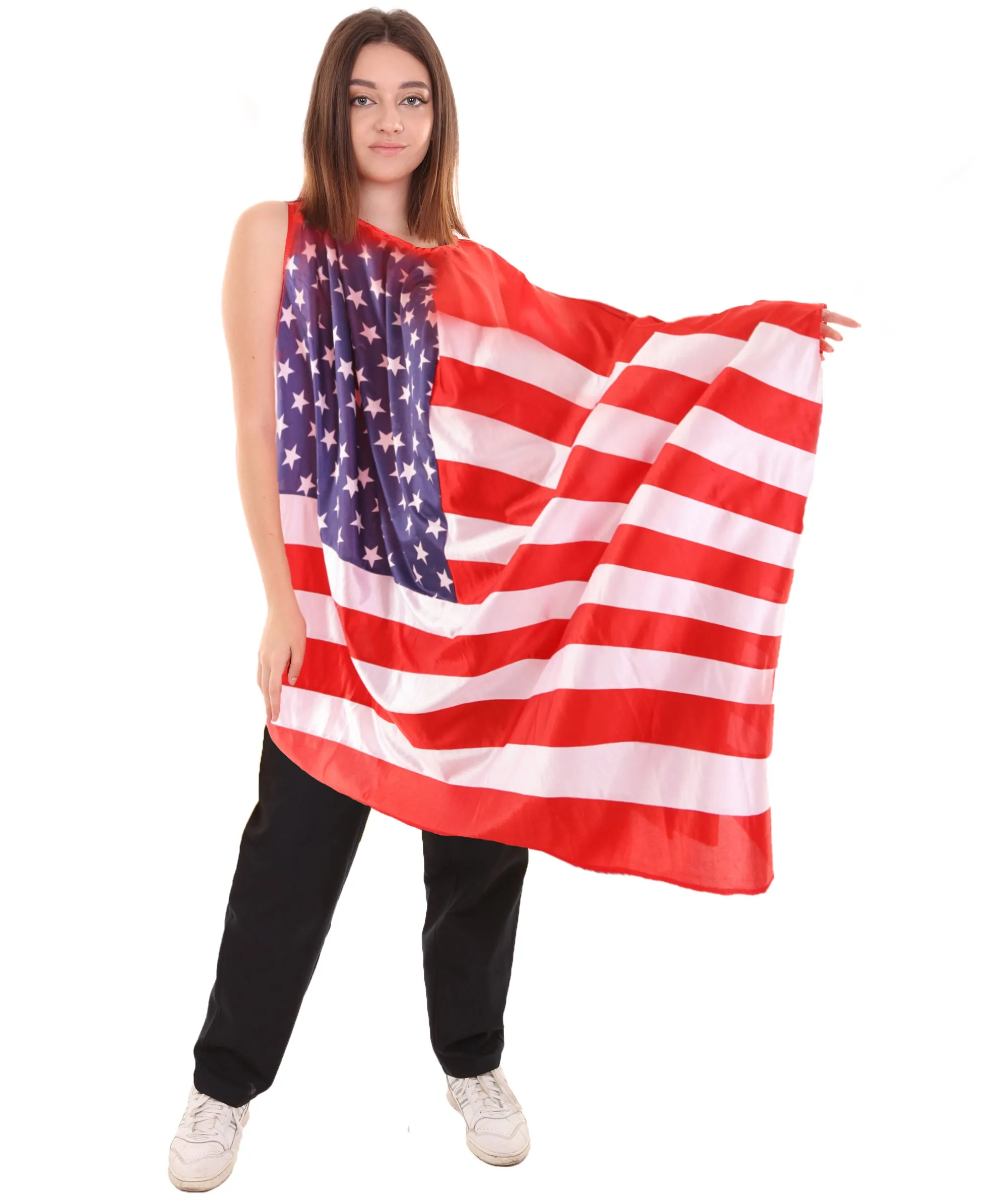 Adult Women's USA Flag Tunic Sports Costume | Patriotic Cosplay