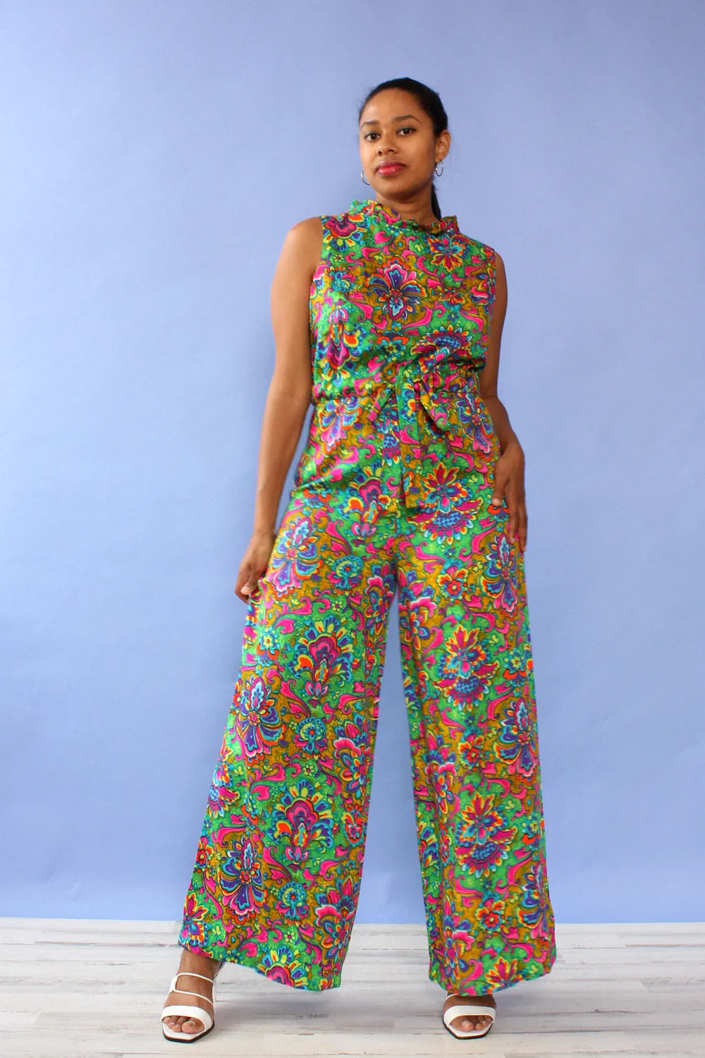 Alexa Vibrant Print Wide Leg Jumpsuit M/L