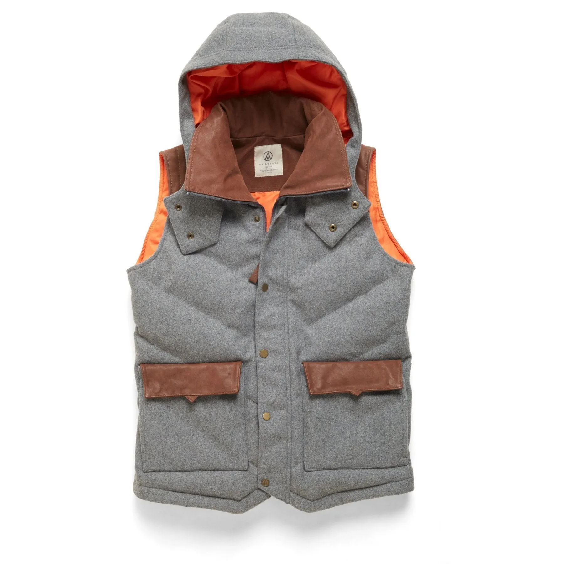 Alps & Meters Alpine Hooded Vest in Grey