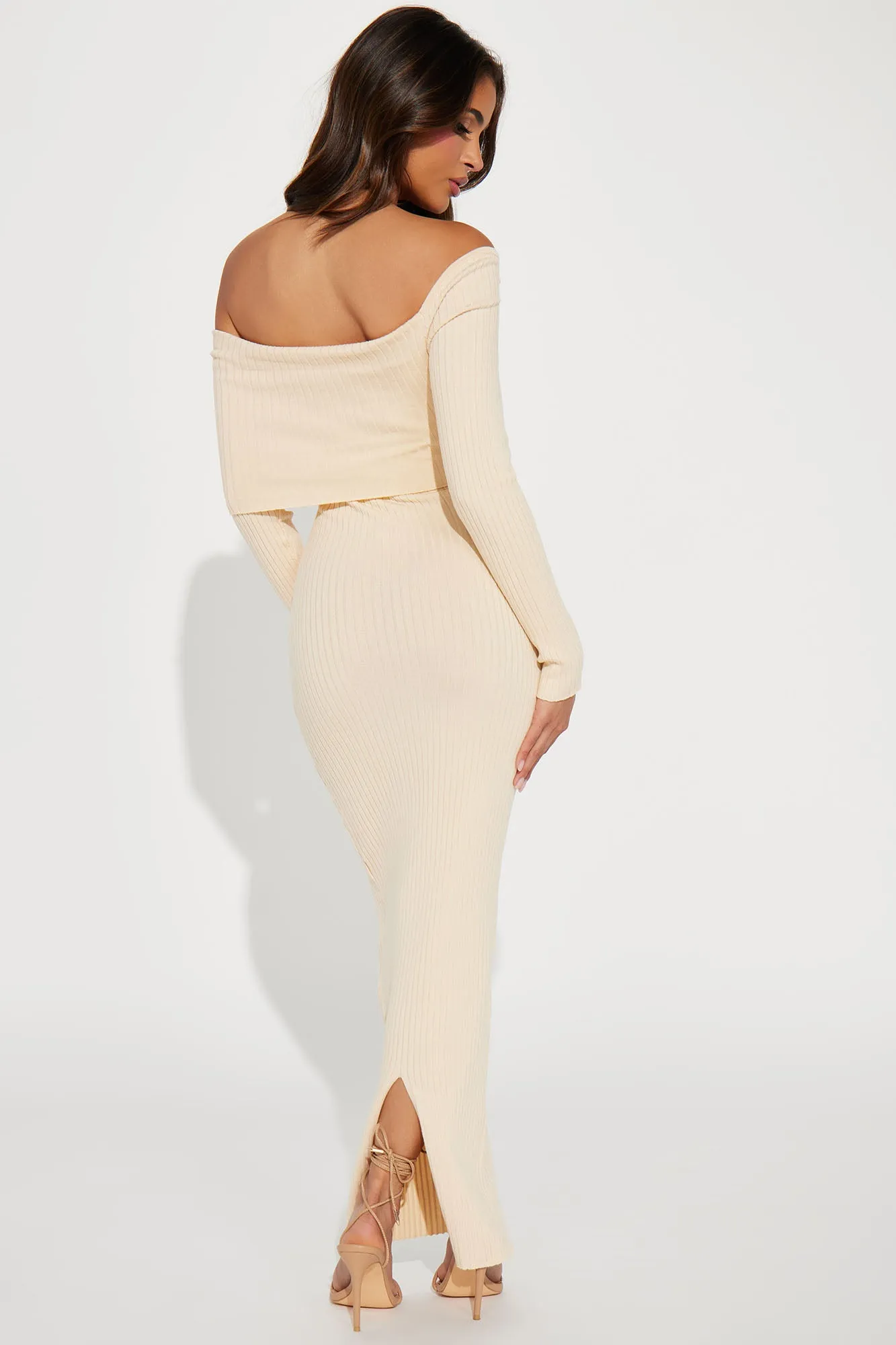 Arya Sweater Maxi Dress - Cream