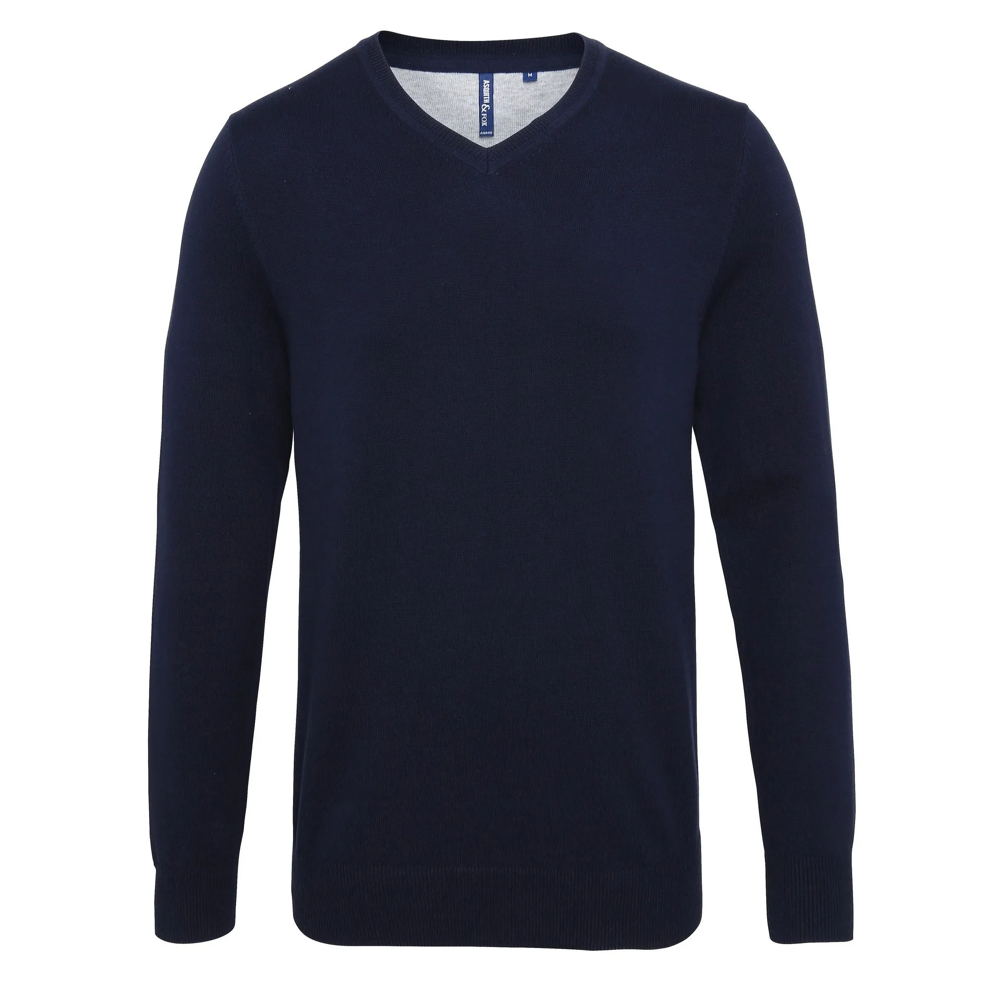 Asquith & Fox Mens Cotton Rich V-Neck Sweater