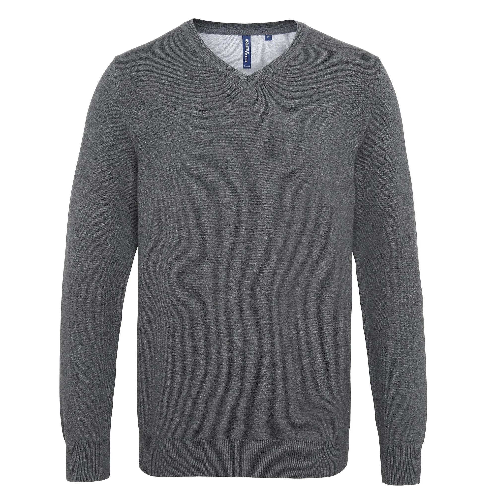 Asquith & Fox Mens Cotton Rich V-Neck Sweater