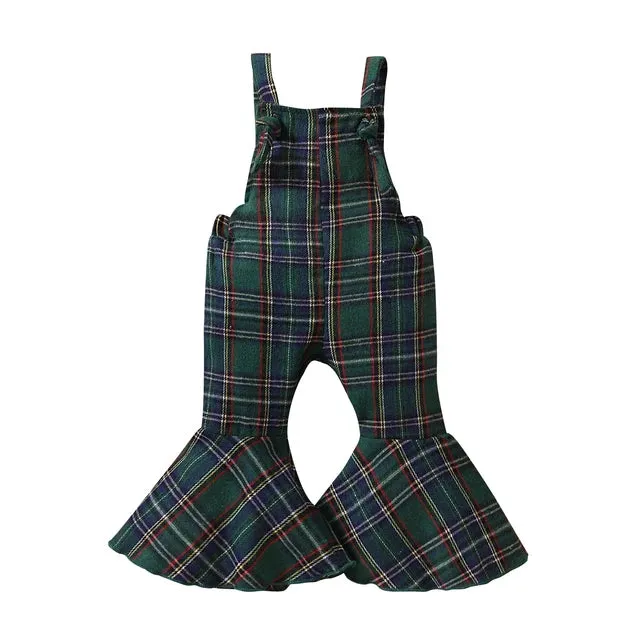 Baby Toddler Girls Christmas Plaid Holiday Jumpsuit