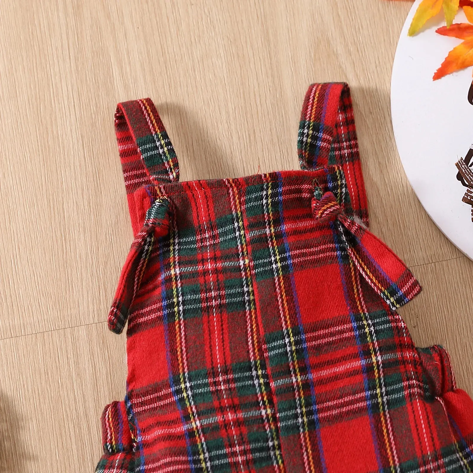 Baby Toddler Girls Christmas Plaid Holiday Jumpsuit