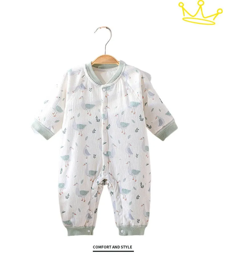 Baby's Cute Animals Print Design Autumn Jumpsuit (4 Designs)