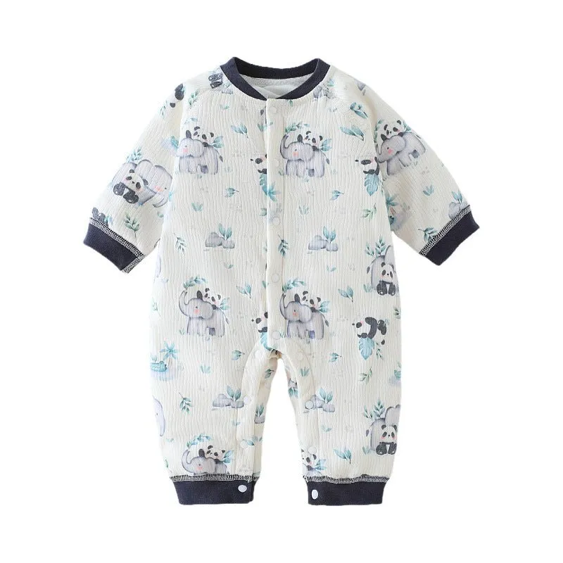 Baby's Cute Animals Print Design Autumn Jumpsuit (4 Designs)