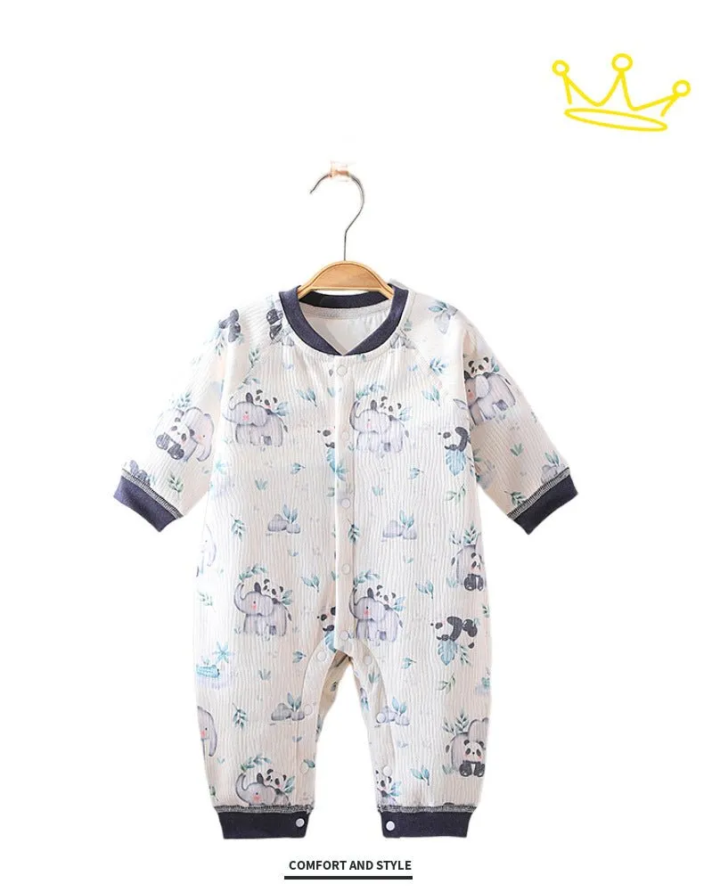 Baby's Cute Animals Print Design Autumn Jumpsuit (4 Designs)