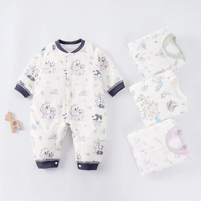 Baby's Cute Animals Print Design Autumn Jumpsuit (4 Designs)