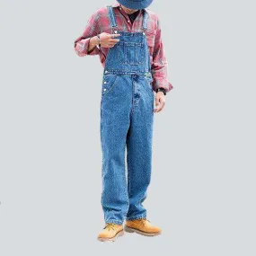 Baggy urban men denim jumpsuit