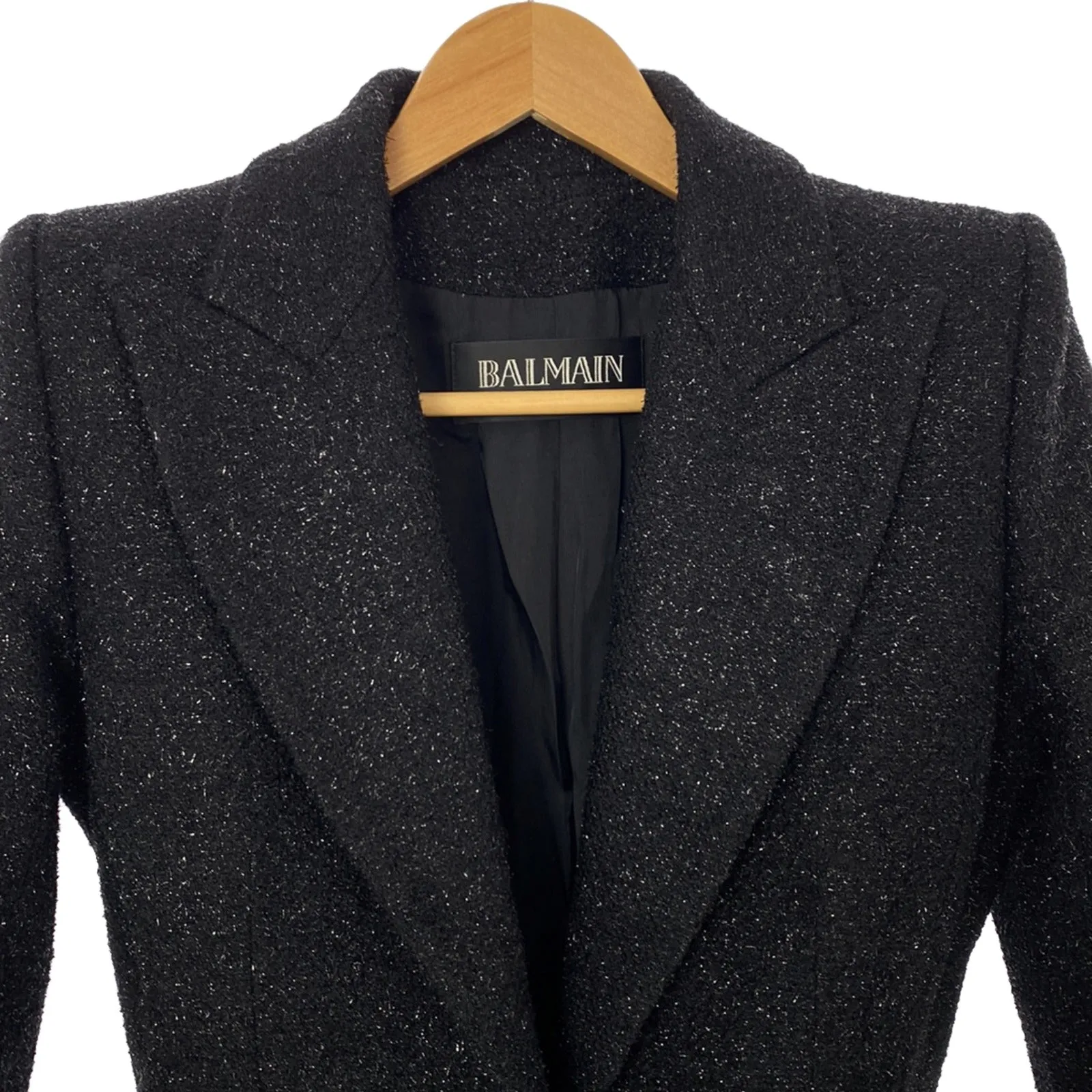 Balmain Wool Coat Outerwear Black