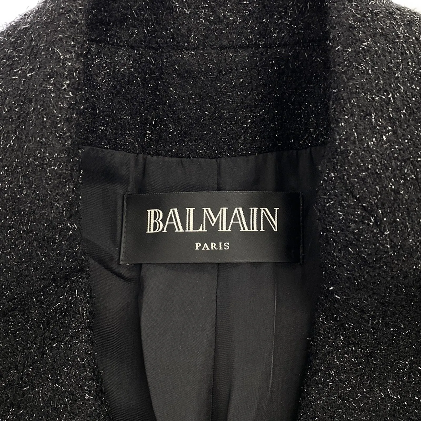 Balmain Wool Coat Outerwear Black