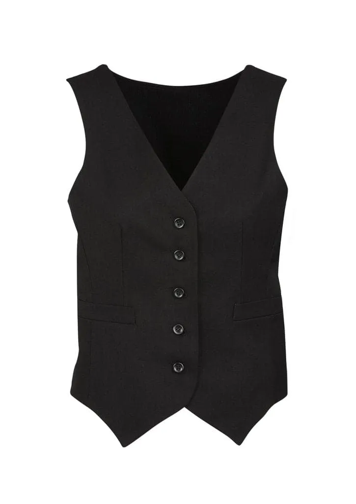 Biz Corporates Womens Peaked Vest with Knitted Back 50111