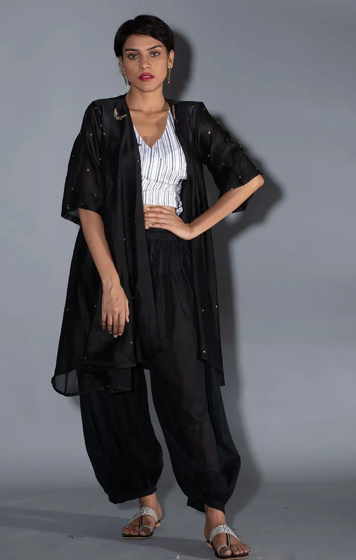 Black Kaftan Overlay