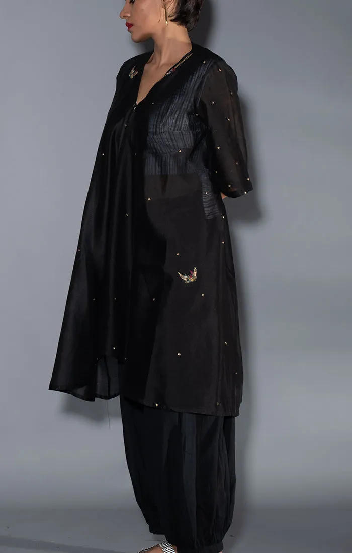 Black Kaftan Overlay