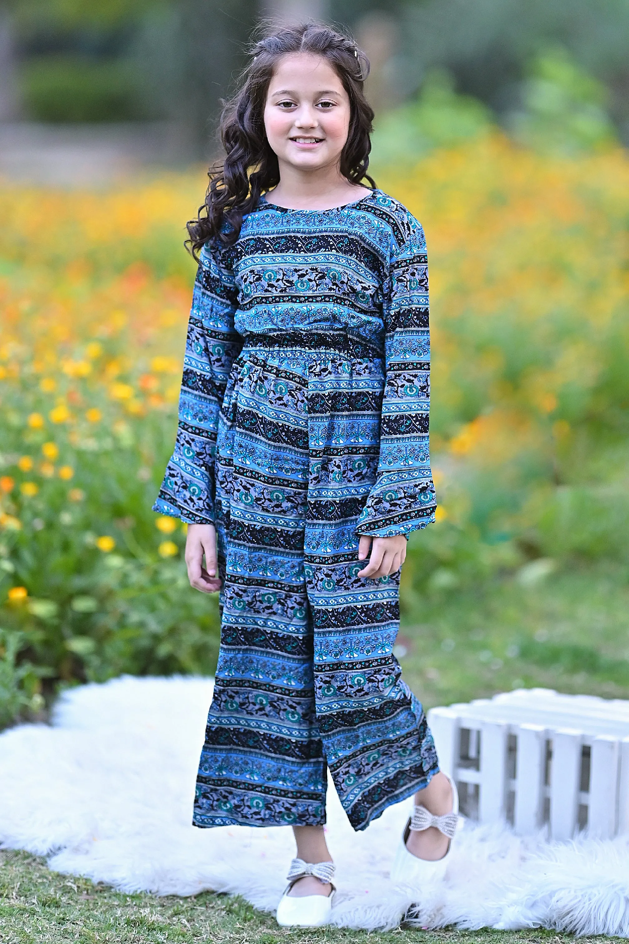 Blue Blossom Cotton Jumpsuit