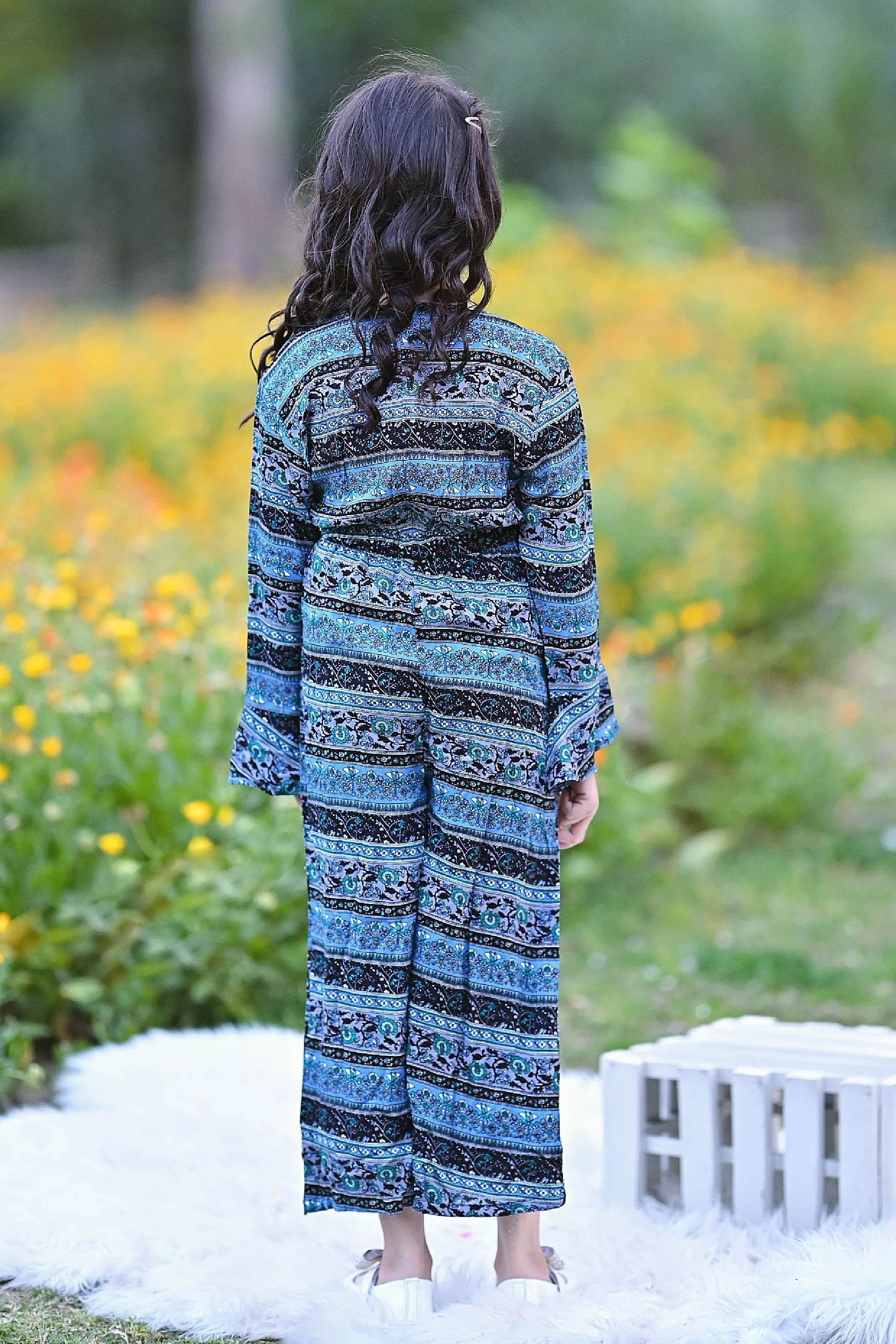 Blue Blossom Cotton Jumpsuit