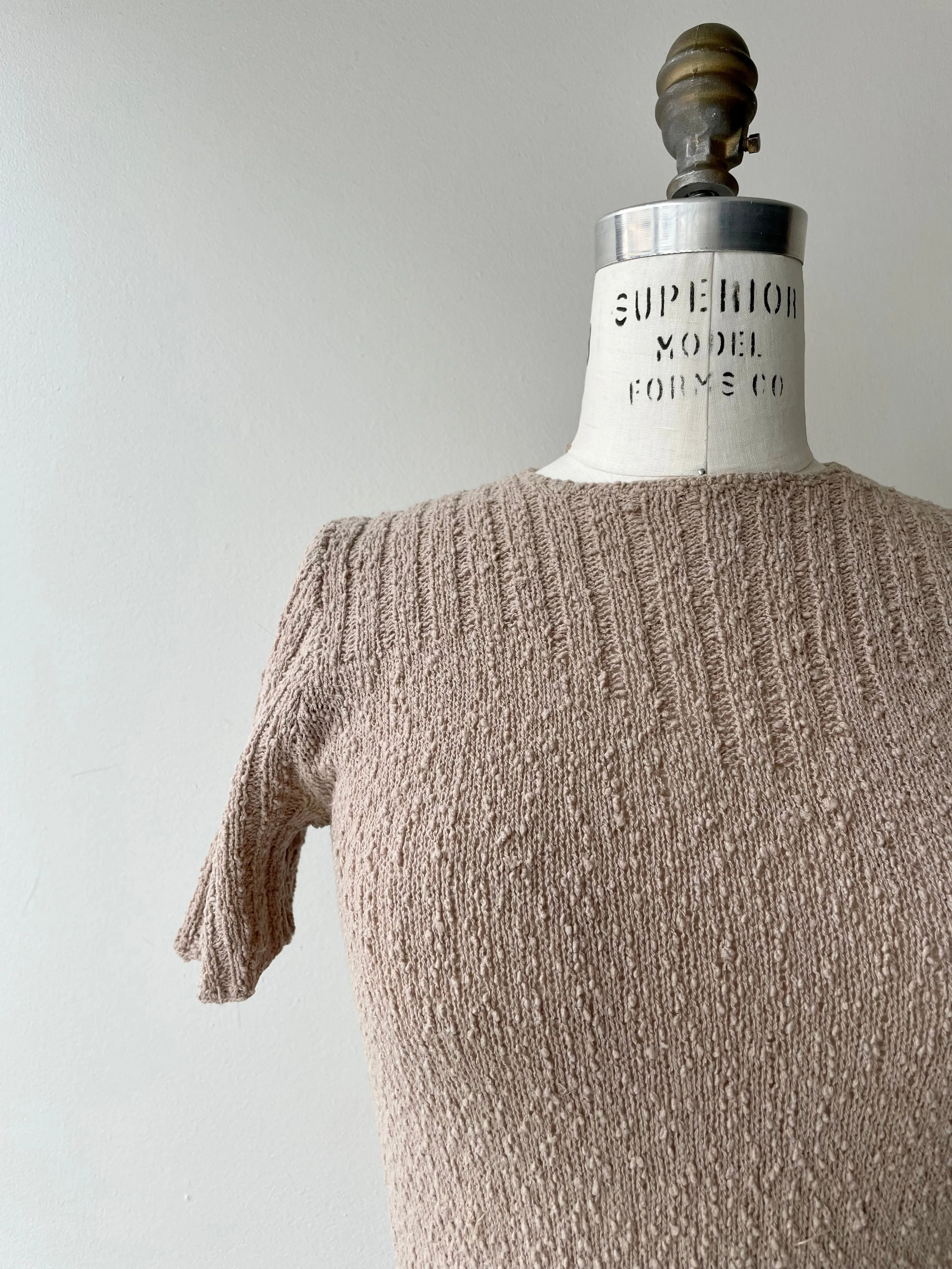 Blush Boucle Wool Dress