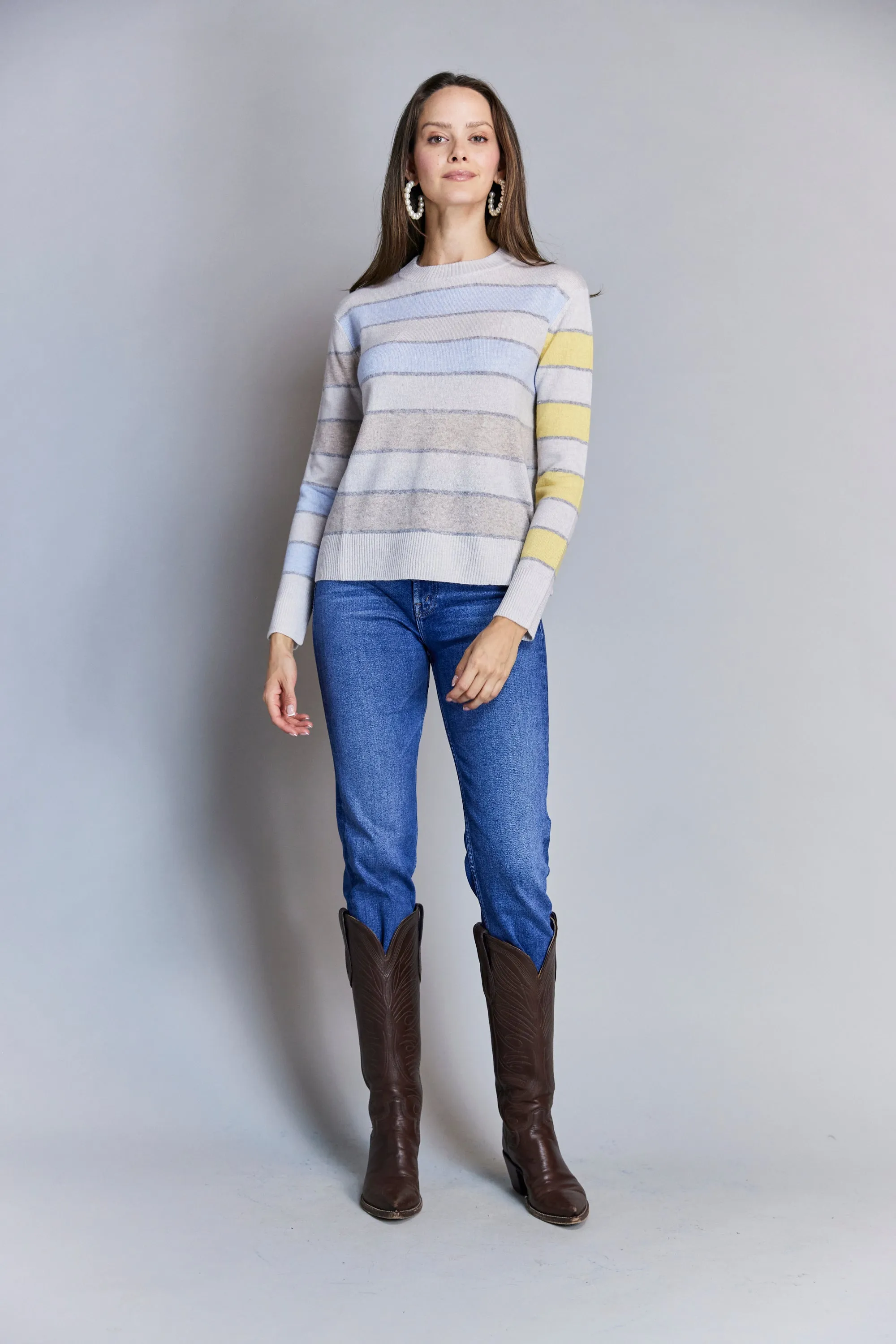 Bold Stripe Crewneck Sweater