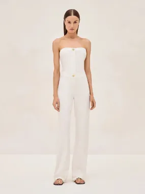 Breslin Jumpsuit White