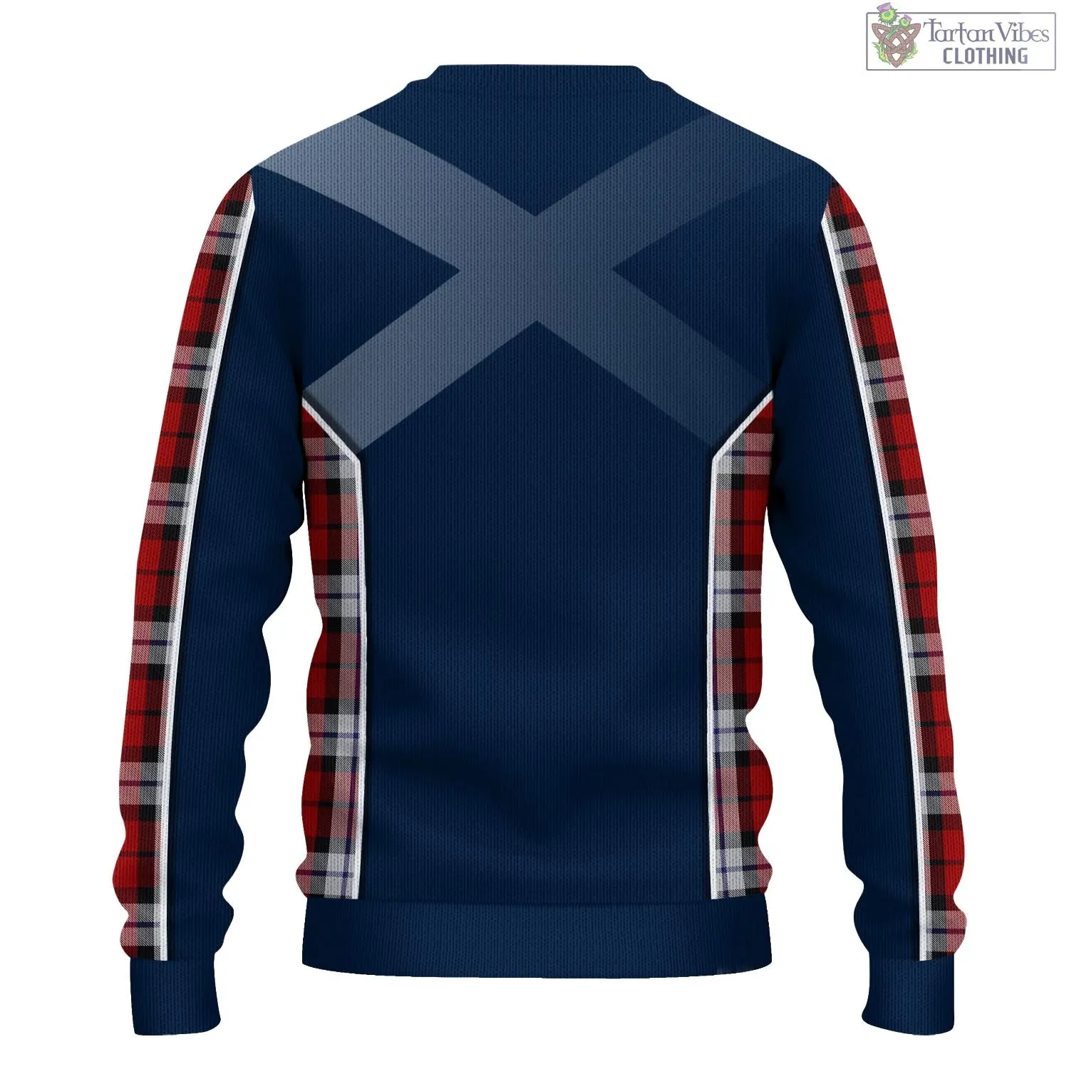 Brodie Dress Tartan Knitted Sweatshirt with Family Crest and Scottish Thistle Vibes Sport Style