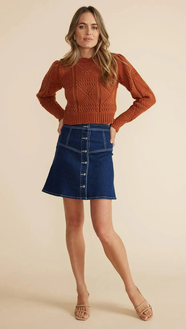 Cara Crochet Jumper Ginger