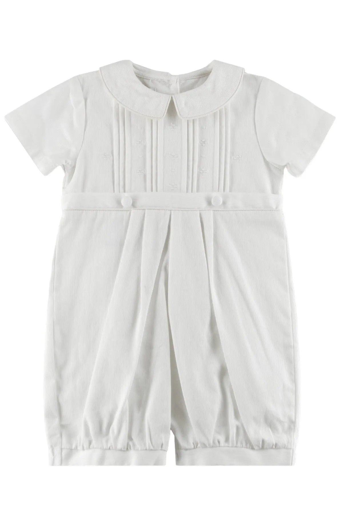 Carriage Boutique Classy Pique Romper White 20094 5103