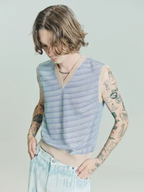 Cartoon Static Stripe Knitted Vest