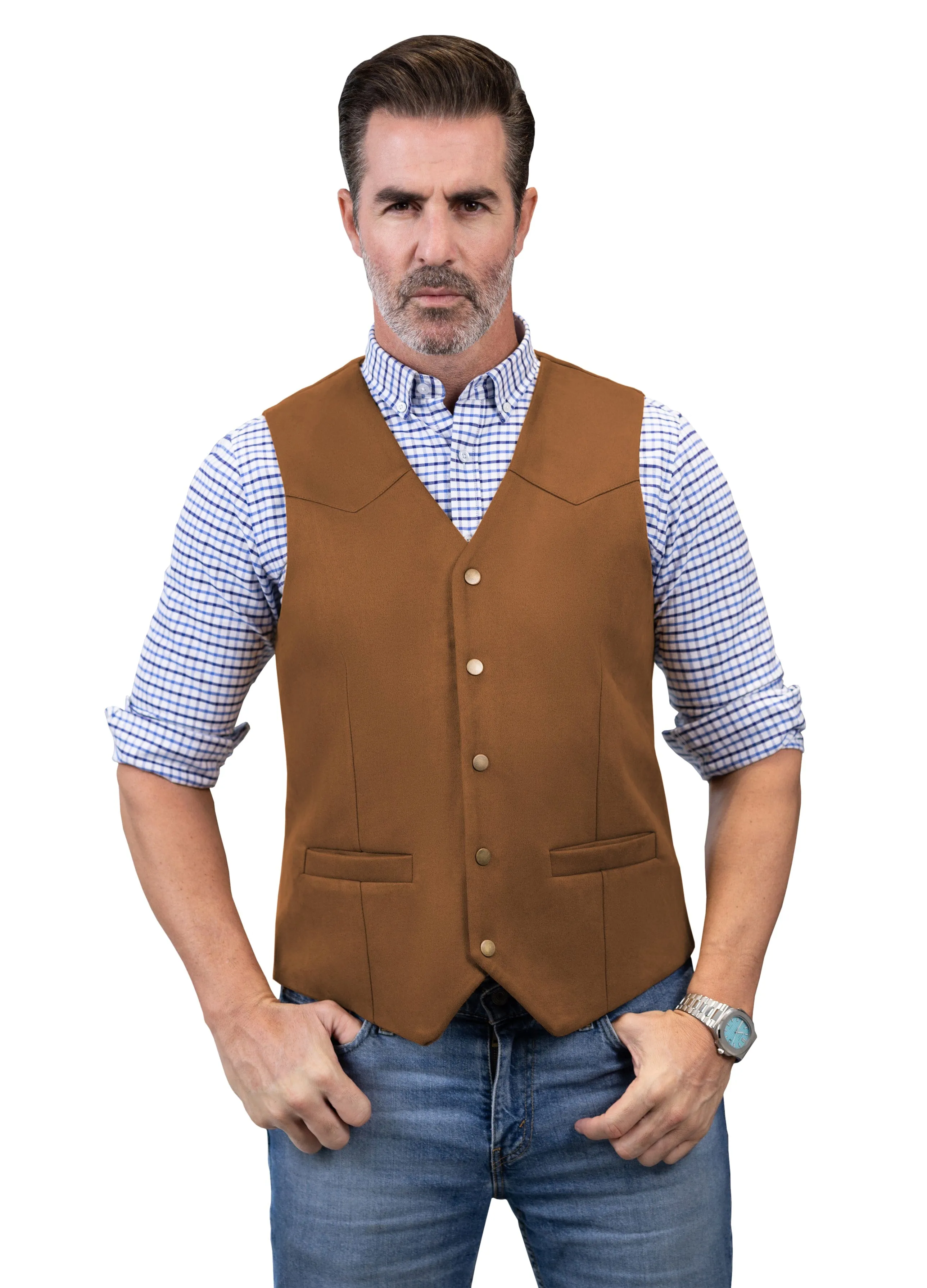 Casual Men's Suede V Lapel Vest