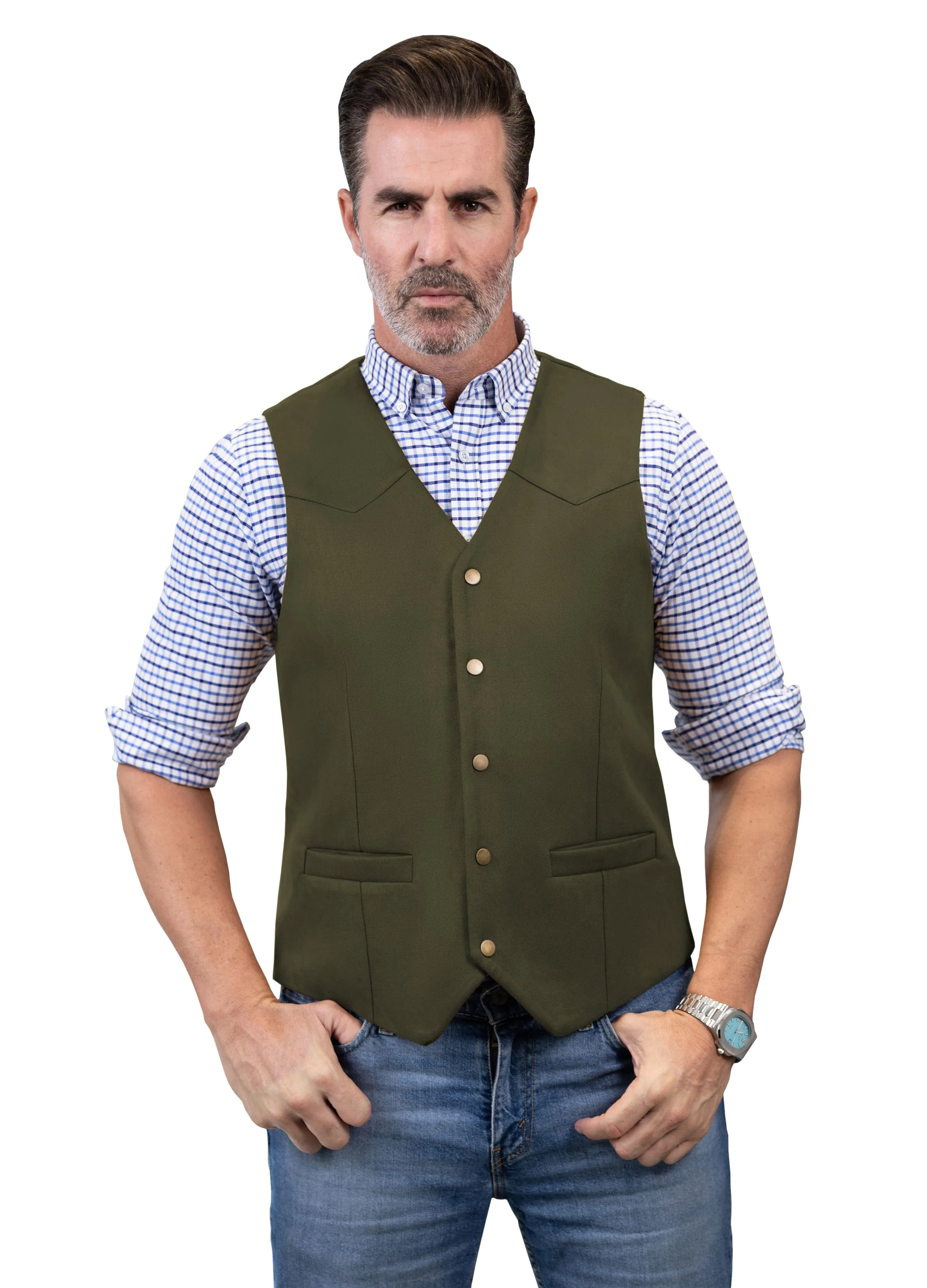 Casual Men's Suede V Lapel Vest