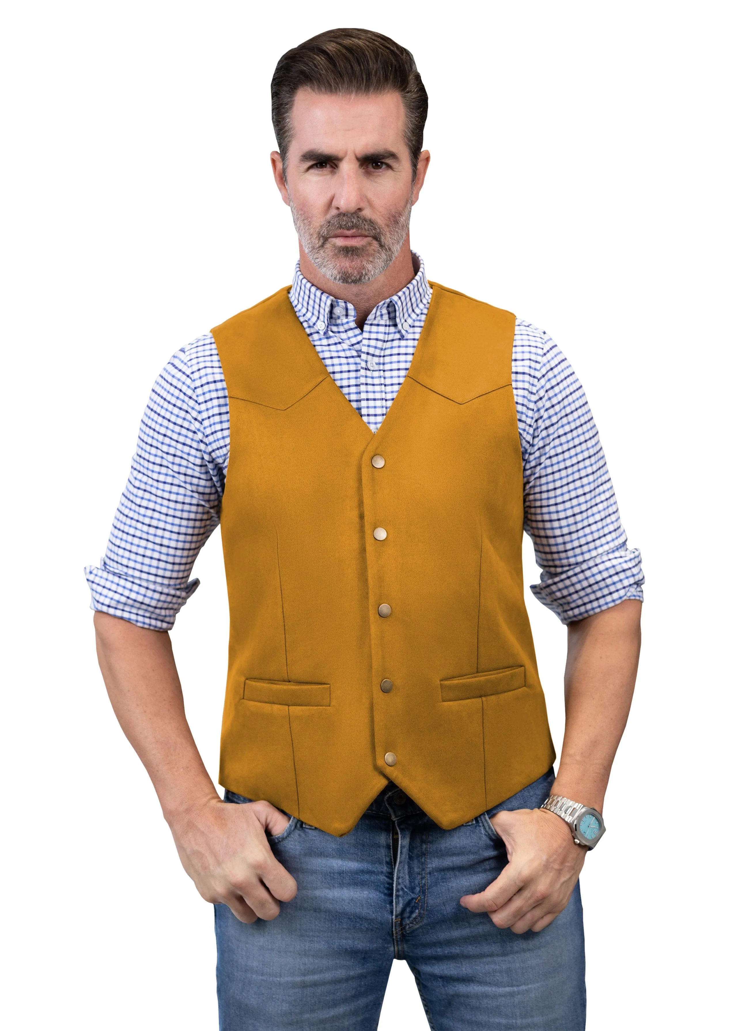 Casual Men's Suede V Lapel Vest