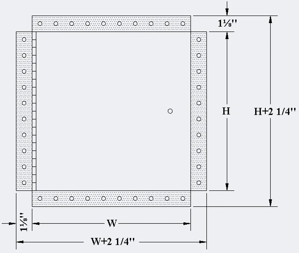 Cendrex PFI-GYP Fire-Rated Insulated Access Door with Drywall Bead Flange