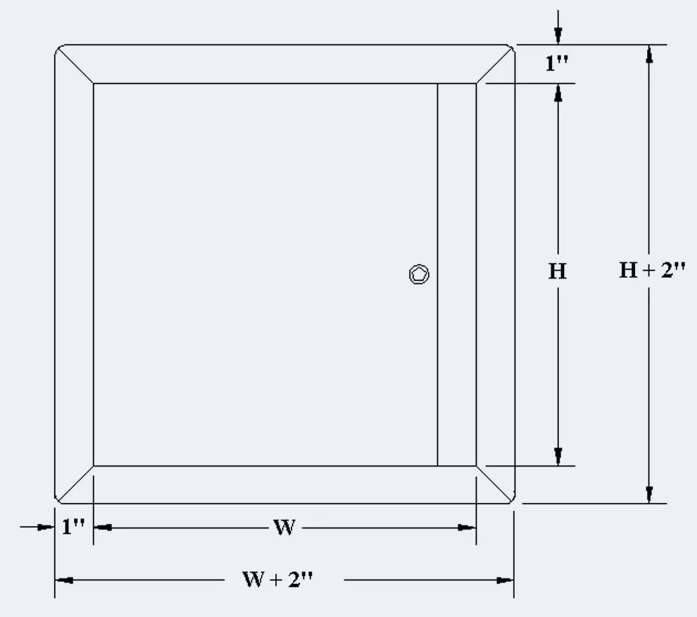 Cendrex PFU Fire-Rated Insulated Upward Opening Access Door with Exposed Flange