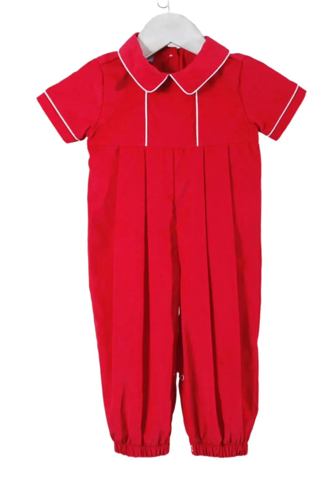 Charles Romper- Red Corduroy