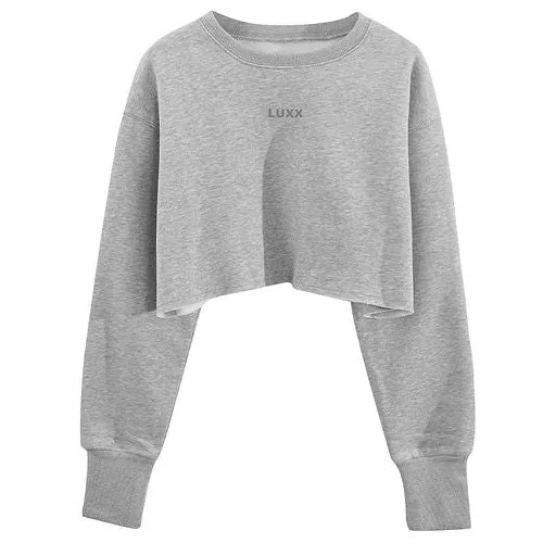 Charlie Cropped Jumper - Light Grey