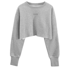 Charlie Cropped Jumper - Light Grey