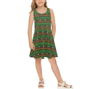 Christmas Sweater Girls' Sleeveless Sundress