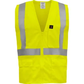 Class 2 Flame Retardant Reflective Vest (Hi Vis Lime)