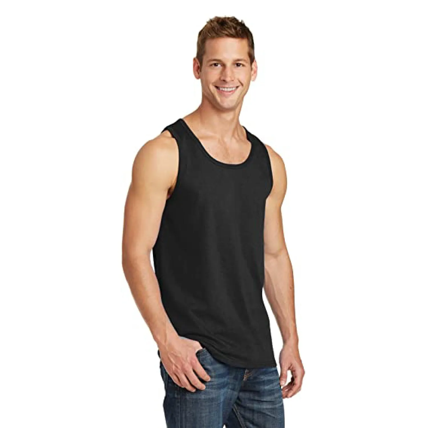 Classic Black Sleeveless Vest (Pack of  6)