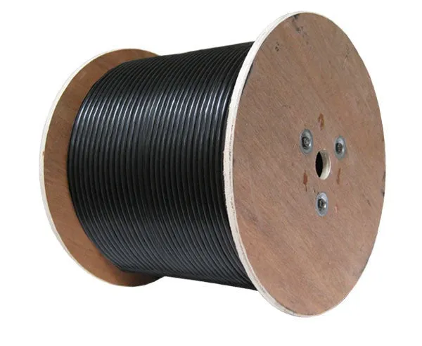 Coaxial Cable-MIG-400 Low Loss RF Cable, Solid BCCA Conductor, 90% TC Braiding, AL Foil Shield, 250ft, 500ft and 1000ft - Black