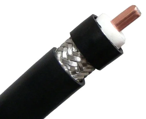 Coaxial Cable-MIG-600 Low Loss RF Cable, Solid BCCA Conductor, 90% TC Braiding, AL Foil Shield, 250ft, and 500ft - Black