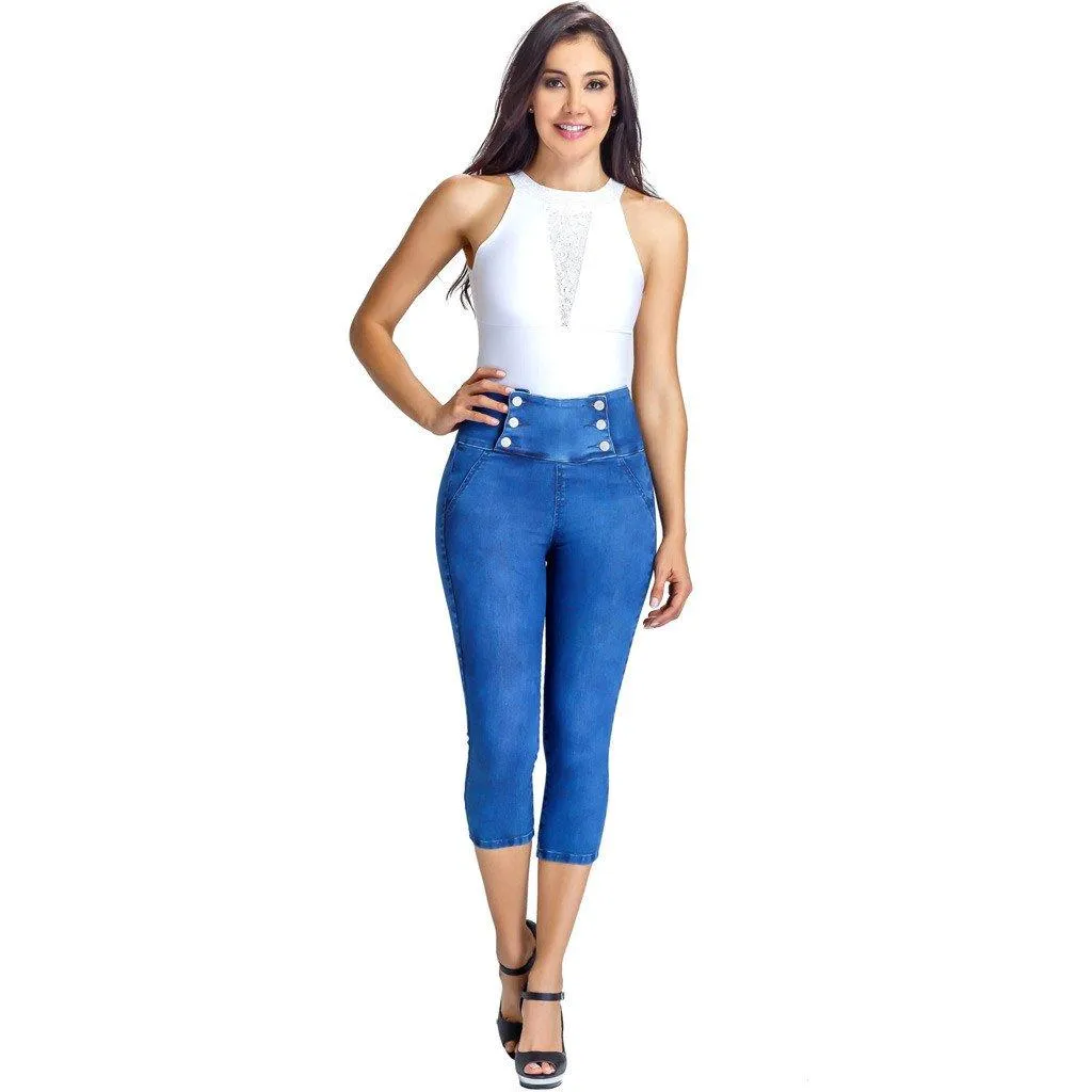 Colombian Denim Jumpsuit for Women with Inner Girdle Lowla EN269275