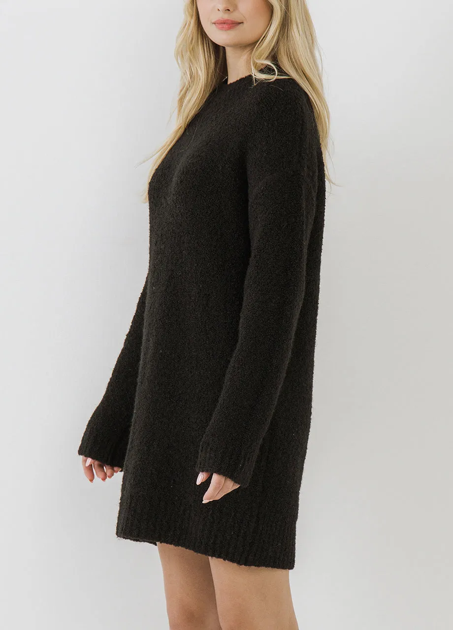 Cozy Crew Neck Sweater Dress