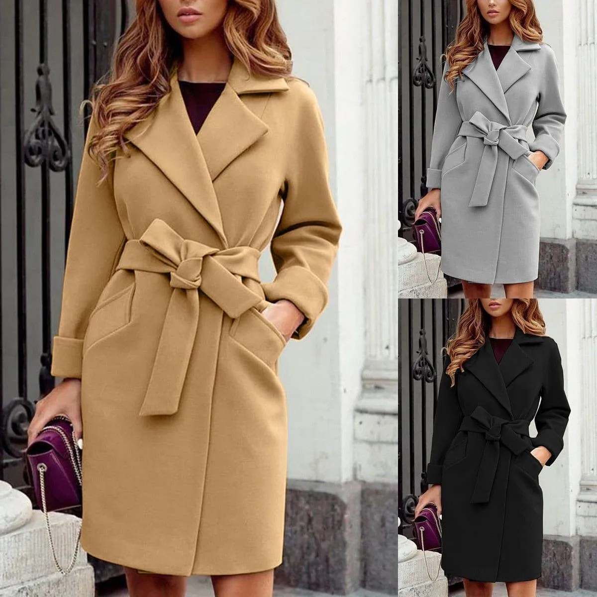 Cutubly Office Lady Woolen Coat